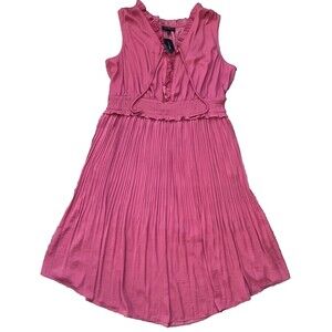 Lane Bryant Pink Pleated Sleeveless Gown NWT Size 22/24 Maxi Dress Wedding Guest